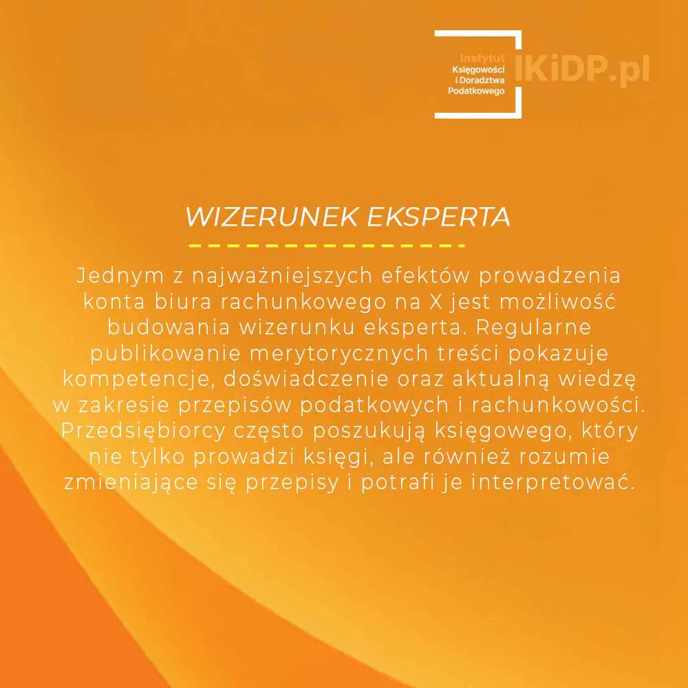 Promocja biura rachunkowego - wizerunek eksperta